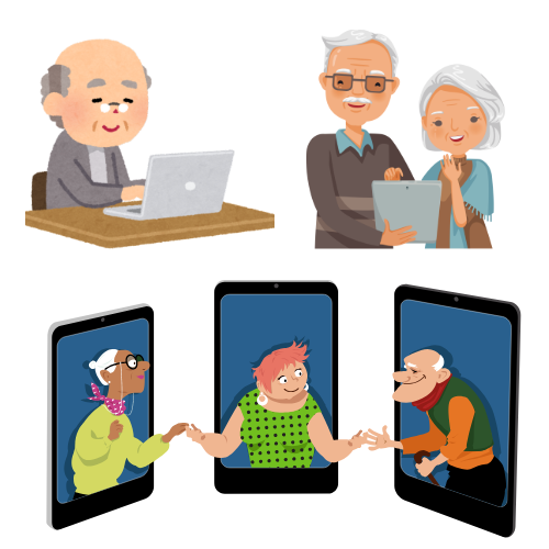 idosos usando tecnologia